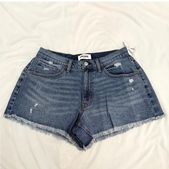 RSQ Pants - RSQ Blue Frayed Hem Jean Shorts
